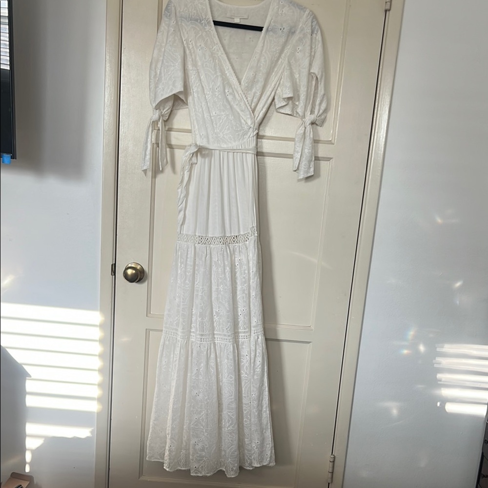Jonathan Simkhai White wrap dress w/pockets, size 2